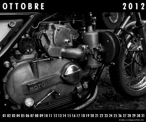 Motorrad Guzzi Kalender Oktober Ottobre 2012